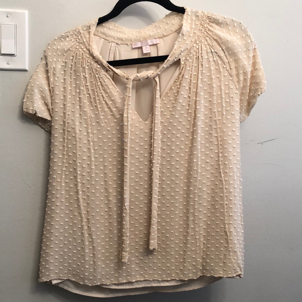 Rebecca Taylor Cream Silk Blouse